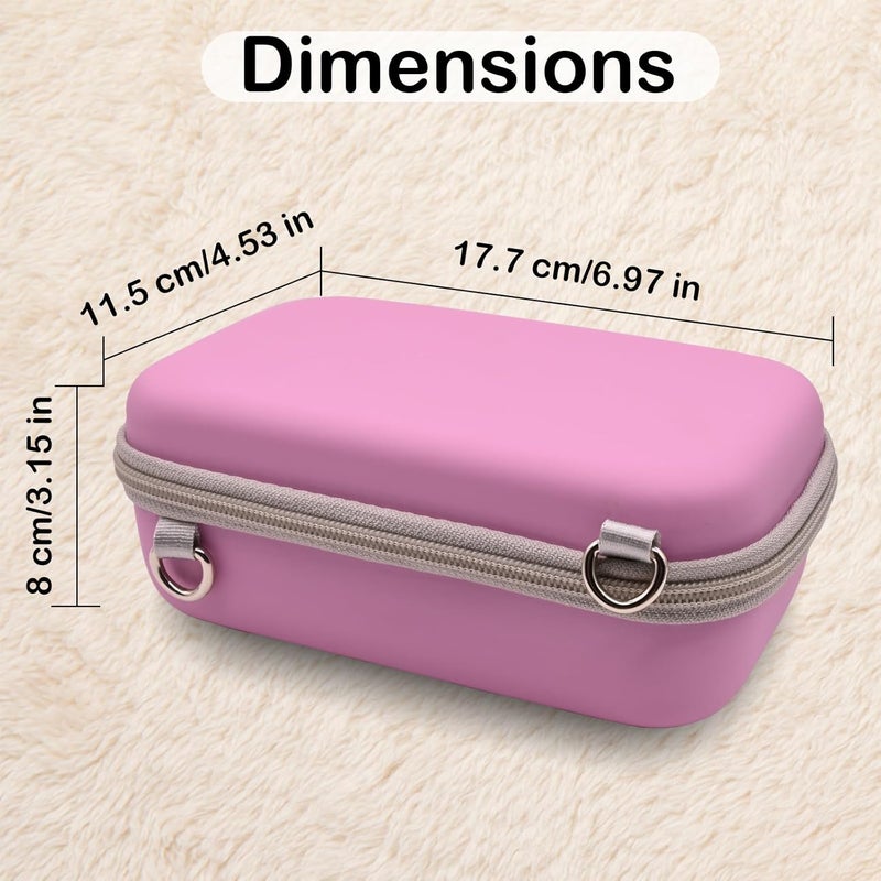 PLEAVEE Instant Print Film Camera Case for Kid Cameras & Digital Video Camera, Hard Storage Holder Organizer Bag Compatible with ESOXOFFORE/Dylanto/Anchioo/MINIBEAR and More (Pink) - Image 3